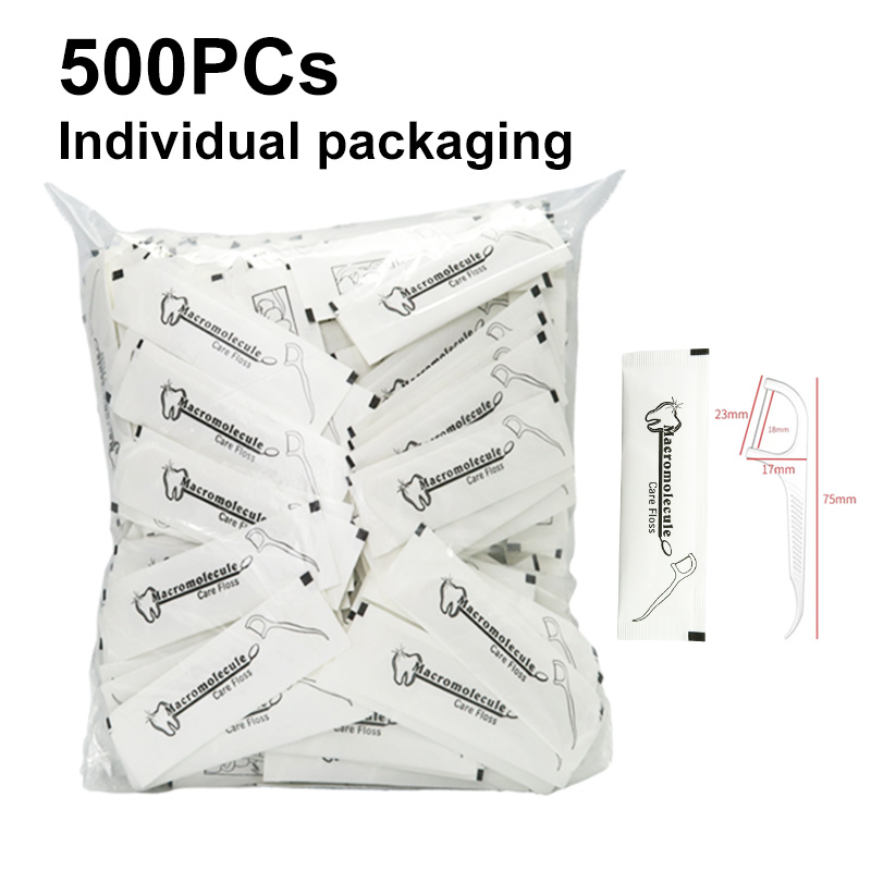 Dental Floss Picks - 500PCs 일회용 치실 친환경 치실 이쑤시개
