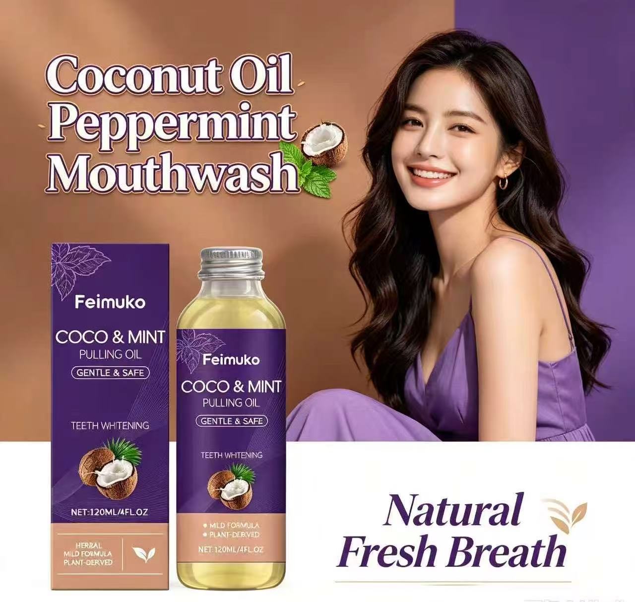Teeth Whitening With Coconut Oil - 코코넛 오일 페퍼민트 풀링 오일 구강청결제