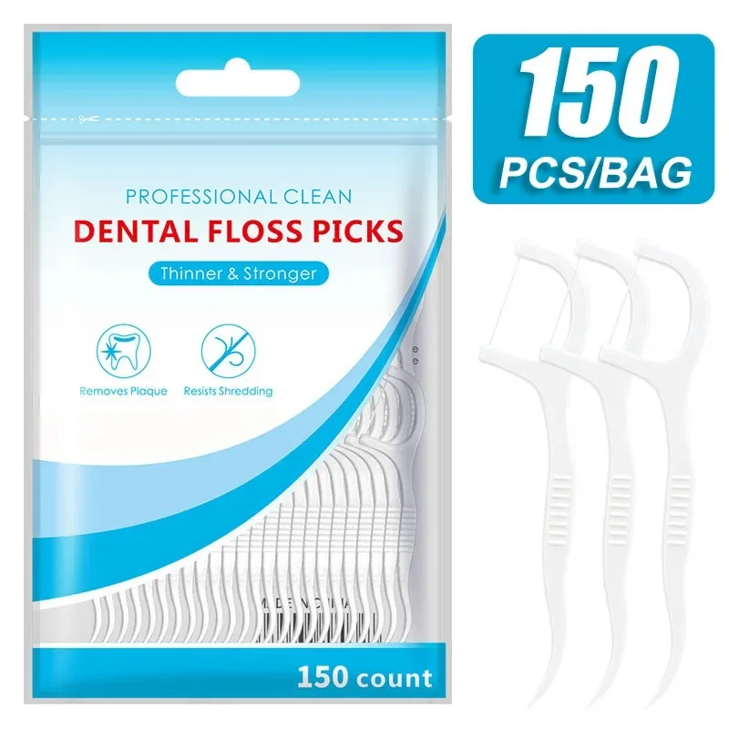 Dental Floss Picks - 150pcs 치실 Flosser 추천 이쑤시개 치아
