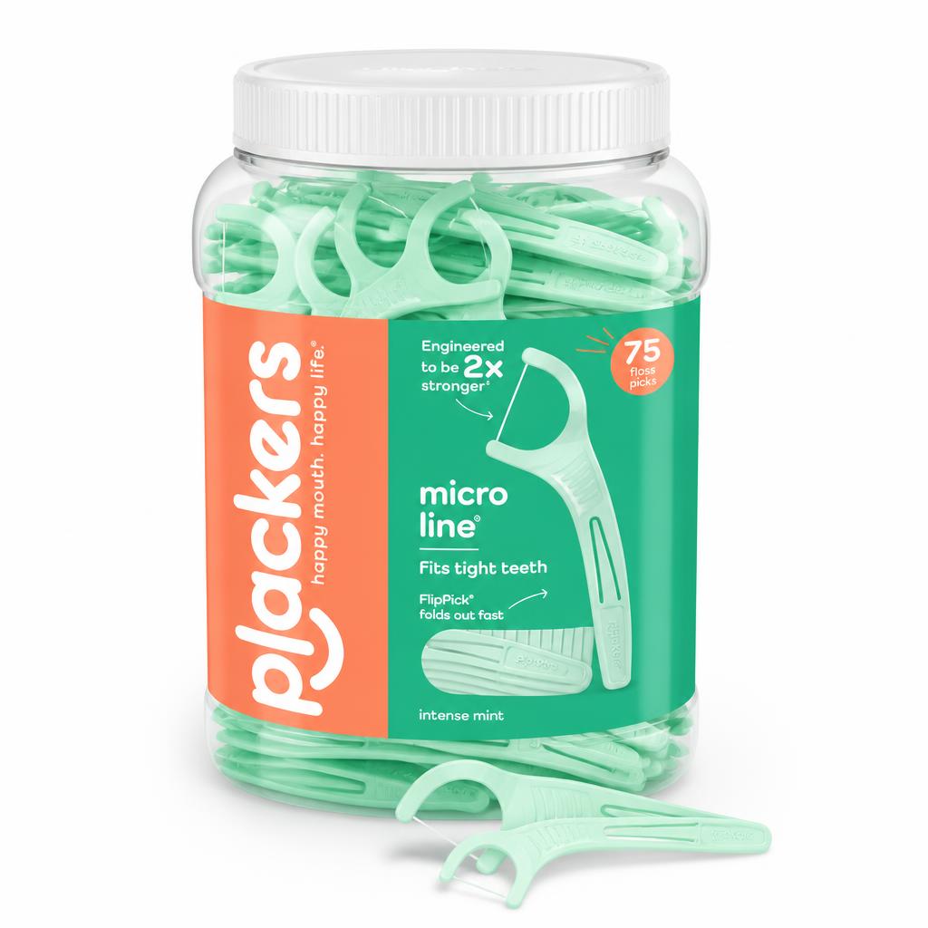Dental Floss Picks - 치실 이쑤시개 75개입 민트향 1인치 청소년