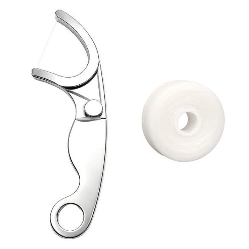 Dental Floss Picks - 스테인레스 스틸 치실 홀더 평생 사용