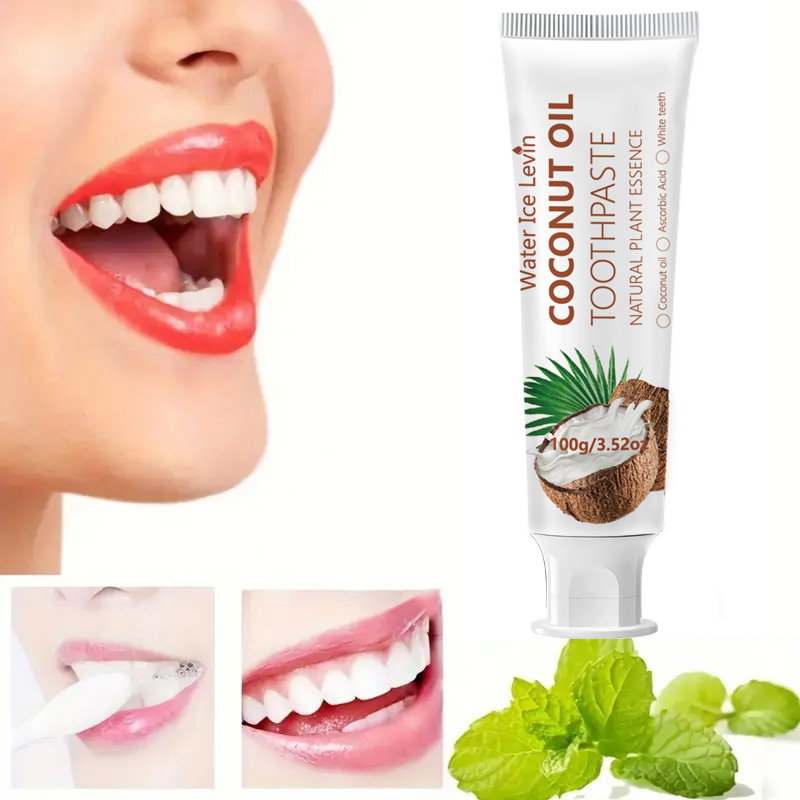 Teeth Whitening With Coconut Oil - 코코넛 오일 치약 100g 천연 식물