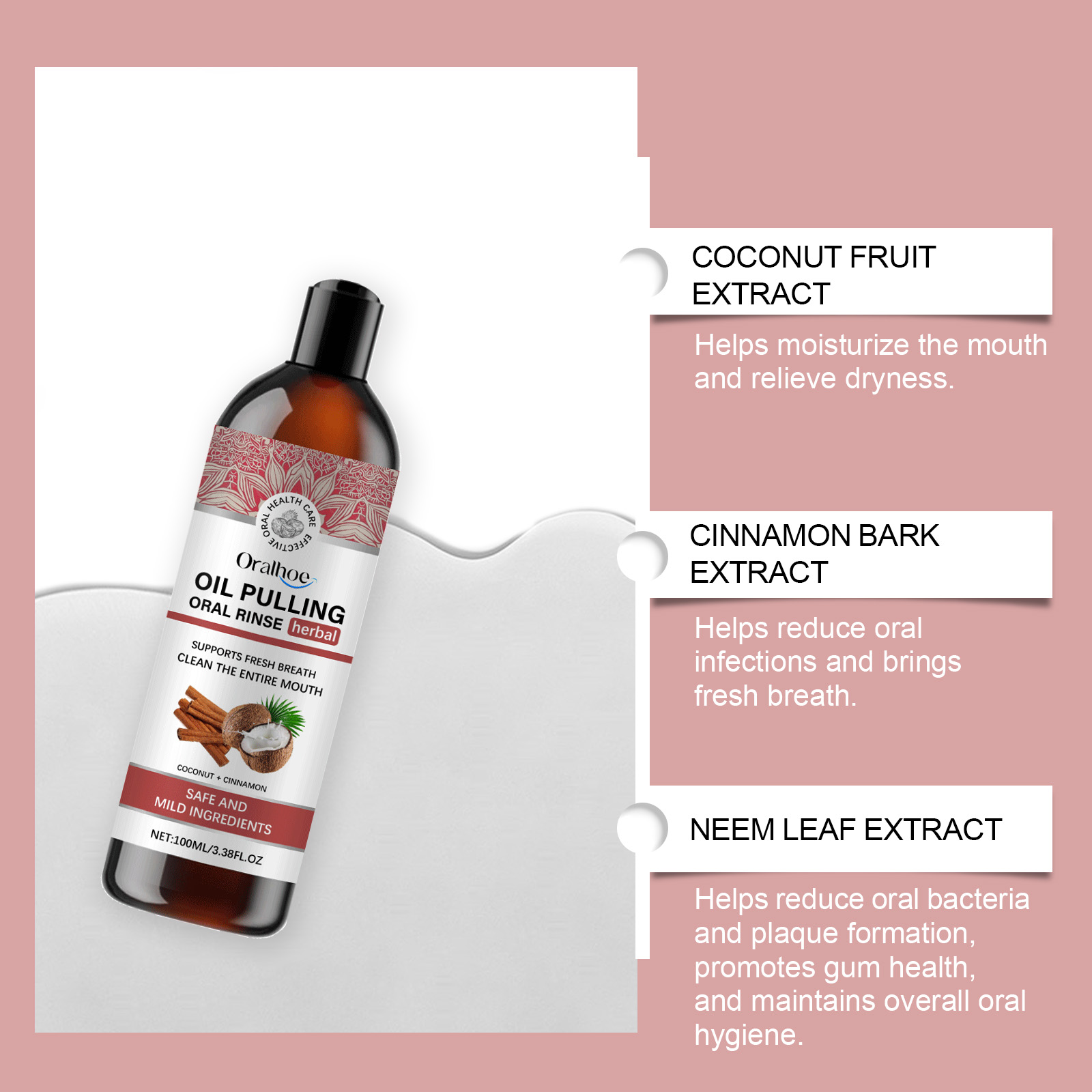 코코넛 당기는 오일 구강 세척제 구강 린스 무알콜 허브 - Teeth Whitening With Coconut Oil 리뷰 및 가격