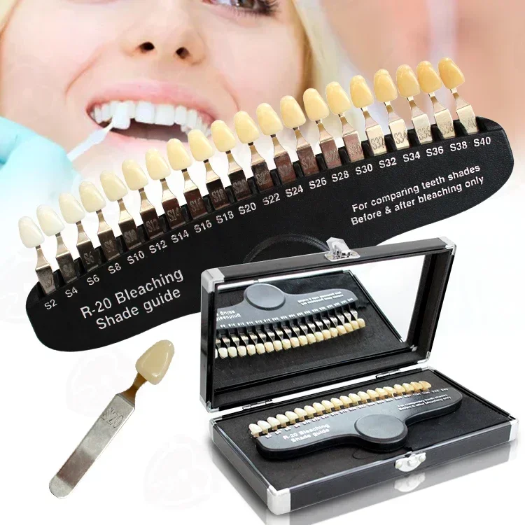 전문 치아 미백 표백 그늘 가이드/거울 구강 미용 비교 - Teeth Whitening Shade Guide 리뷰 및 가격