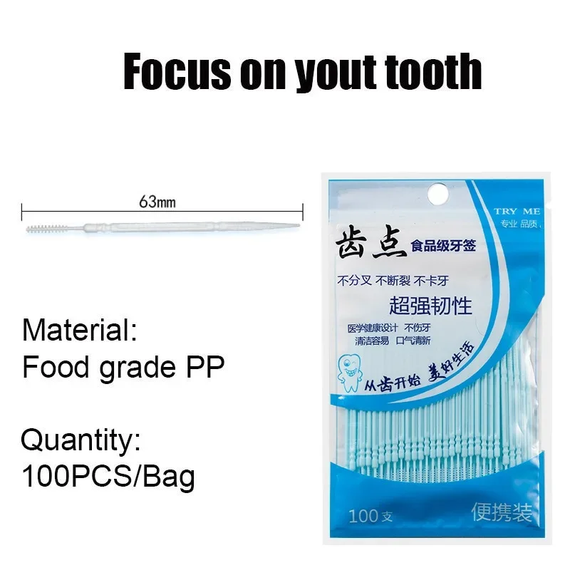 100PCS 양방향 치과 브러시 이쑤시개 구강 관리 치 - Dental Floss Picks 리뷰 및 가격