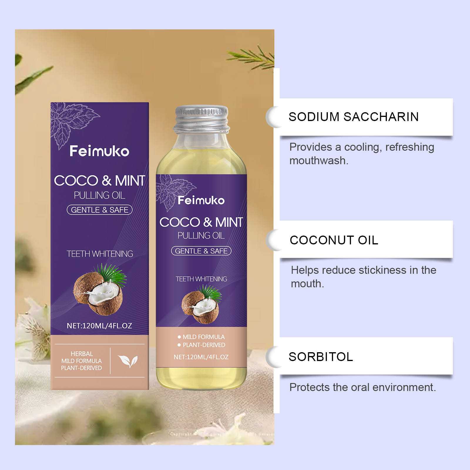 코코넛 오일 페퍼민트 풀링 오일 구강청결제 천연 식물  - Teeth Whitening With Coconut Oil 리뷰 및 가격