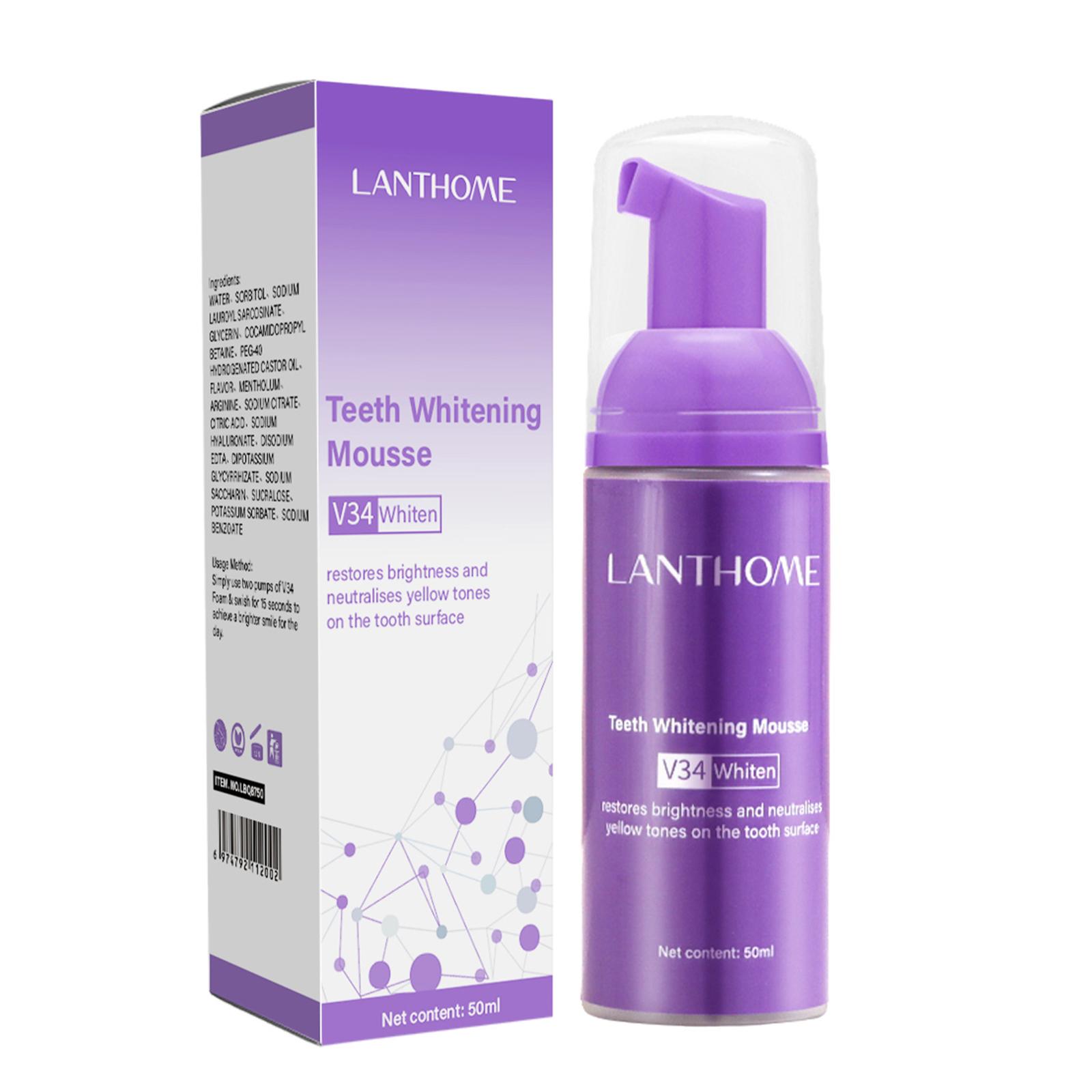 V34 무스 치아 청소 치약 효과적인 브라이트닝 치아  - Teeth Whitening Yellow Teeth 리뷰 및 가격