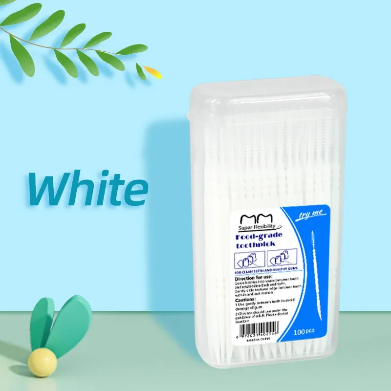 100개입 이중 헤드 치실 치간 칫솔 치아 브러시 치아 - Dental Floss Picks 리뷰 및 가격