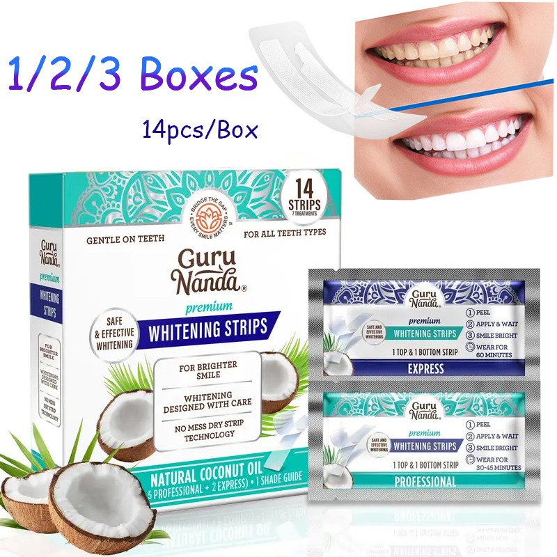 14개/박스 코코넛 오일 치아 미백 스트립, 담배 및  - Teeth Whitening With Coconut Oil 리뷰 및 가격