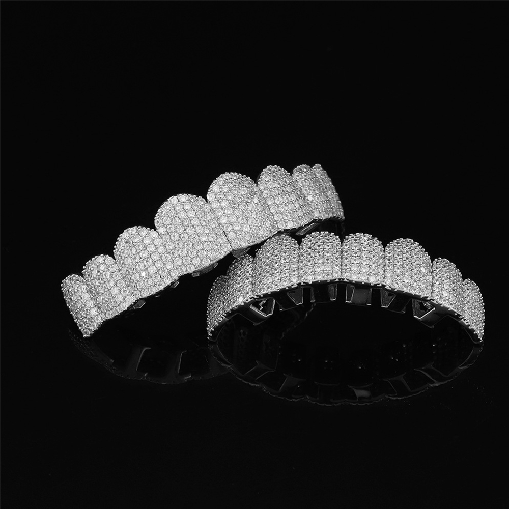 실버 도금 풀 아이스드 아웃 CZ 지르콘 치아 그릴즈  - Teeth Whitening Moulds 리뷰 및 가격