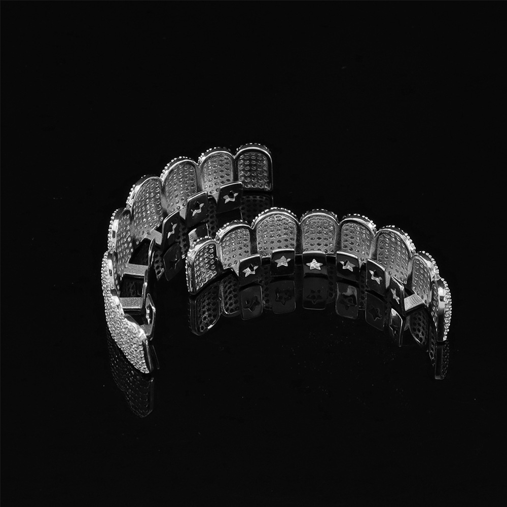 실버 도금 풀 아이스드 아웃 CZ 지르콘 치아 그릴즈  - Teeth Whitening Moulds 리뷰 및 가격