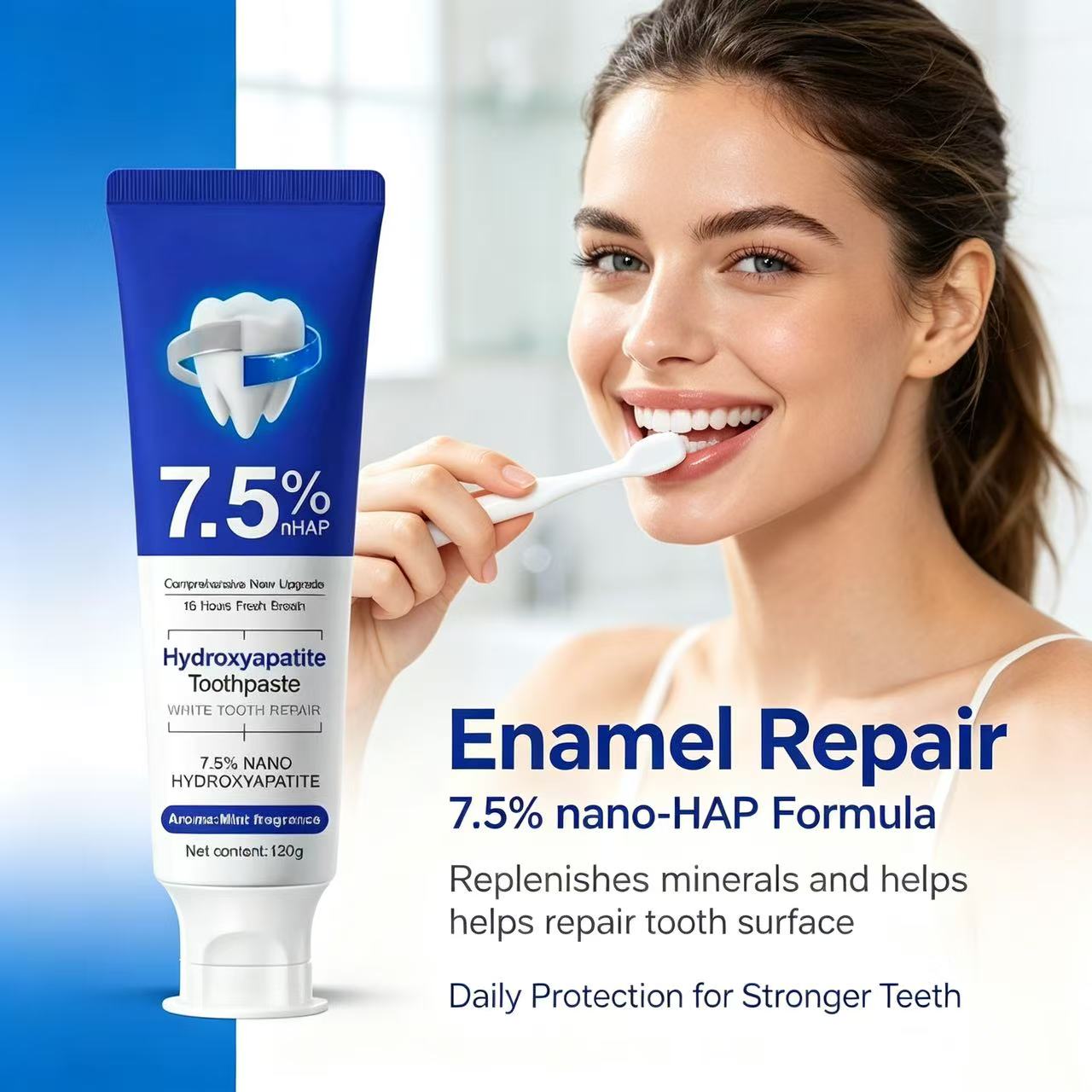 7.5% 나노 하이드록시아파타이트 치약 커피, 차 얼룩 - Teeth Whitening Yellow Teeth 리뷰 및 가격