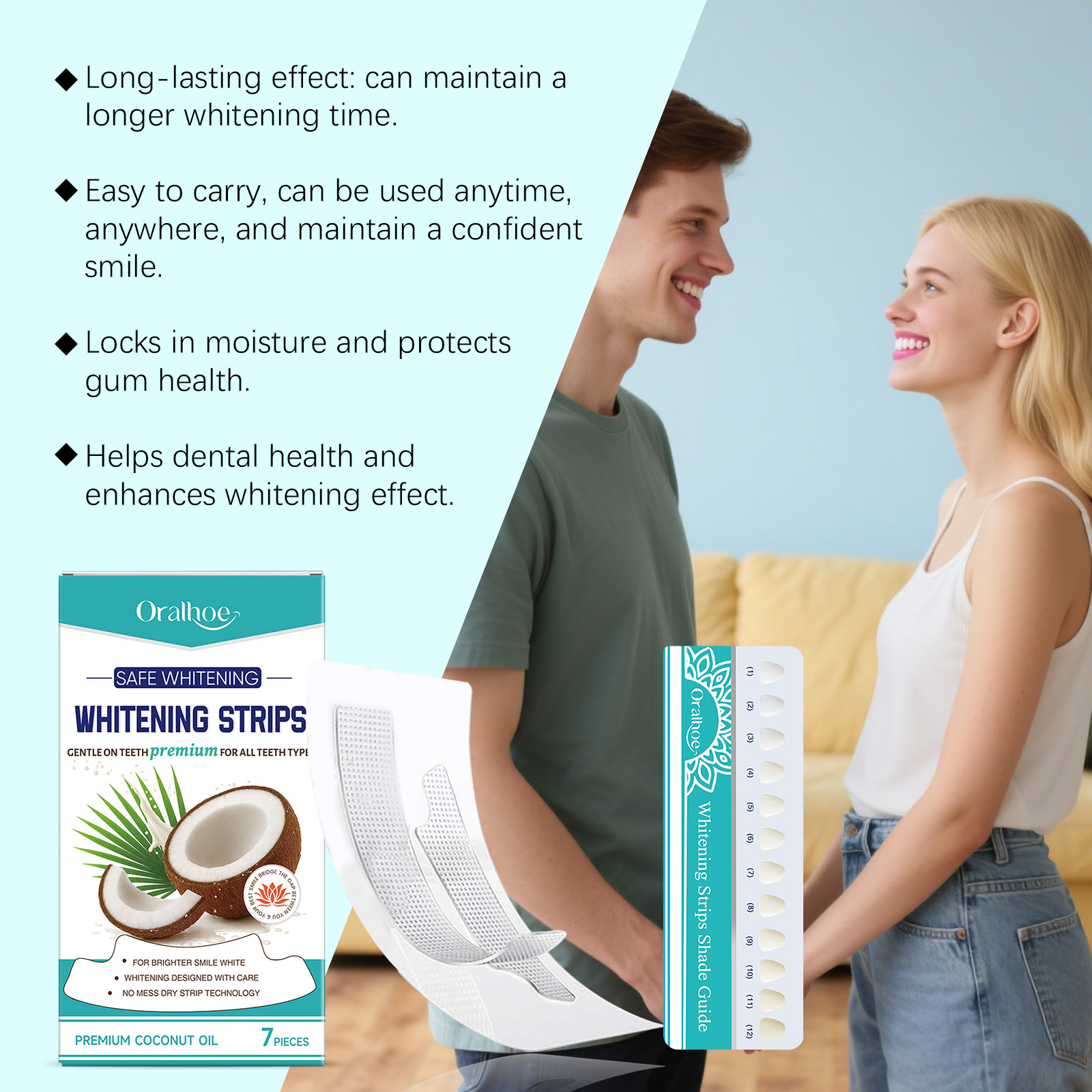 코코넛 오일 치아 미백 스트립 7팩 순하고 안전하며 모 - Teeth Whitening With Coconut Oil 리뷰 및 가격