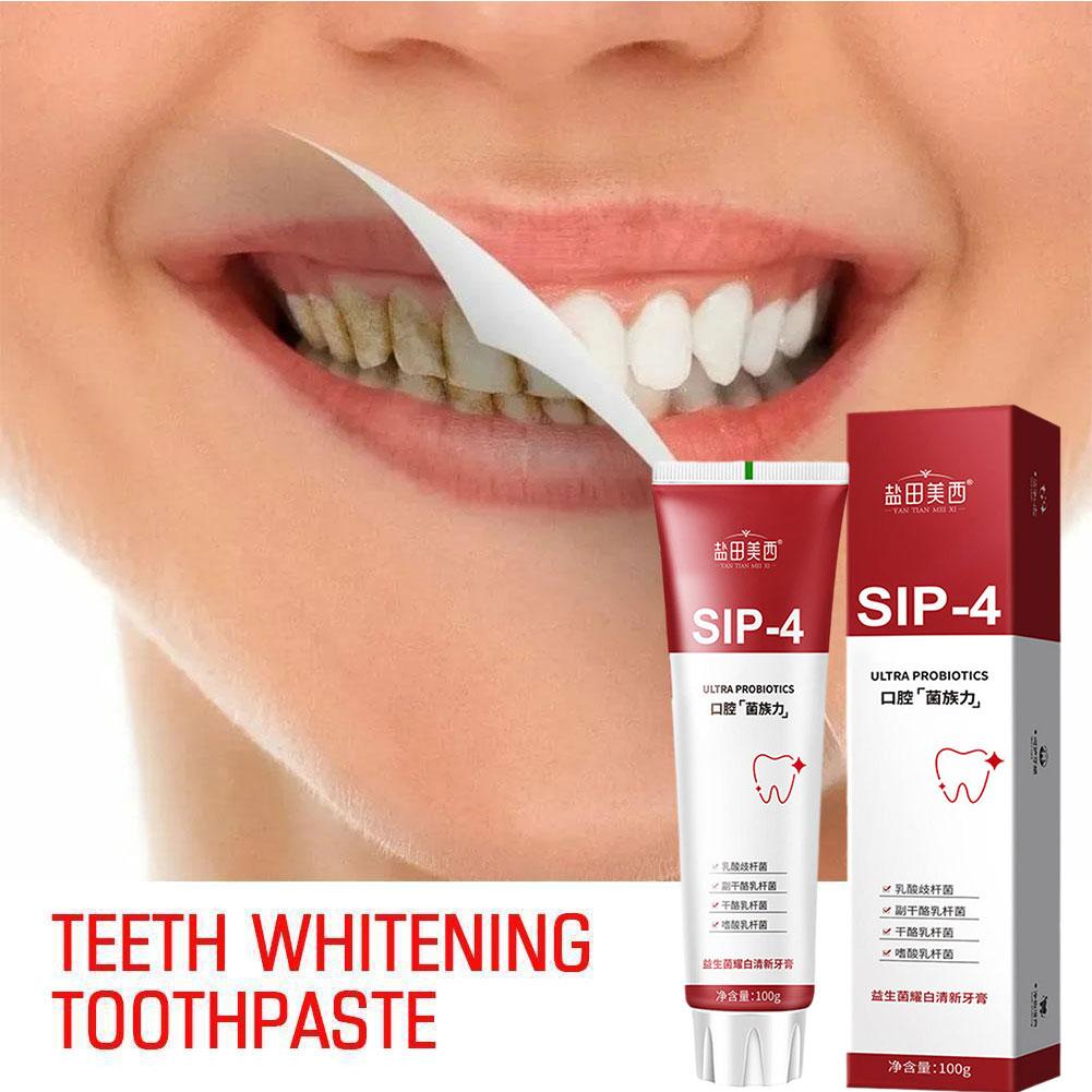 100g Sip-4 프로바이오틱 화이트닝 치약, 황변  - Teeth Whitening Yellow Teeth 리뷰 및 가격