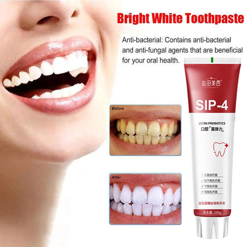100g Sip-4 프로바이오틱 화이트닝 치약, 황변  - Teeth Whitening Yellow Teeth 리뷰 및 가격