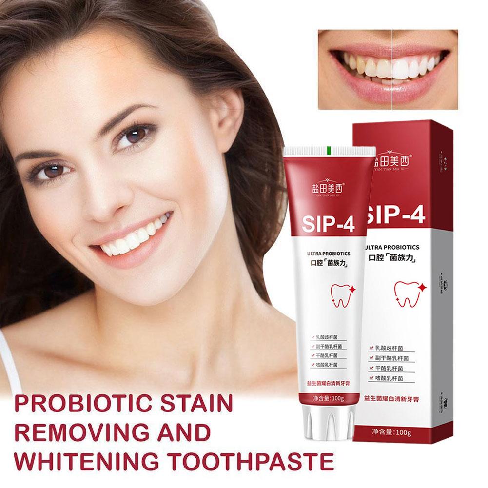 100g Sip-4 프로바이오틱 화이트닝 치약, 황변  - Teeth Whitening Yellow Teeth 리뷰 및 가격