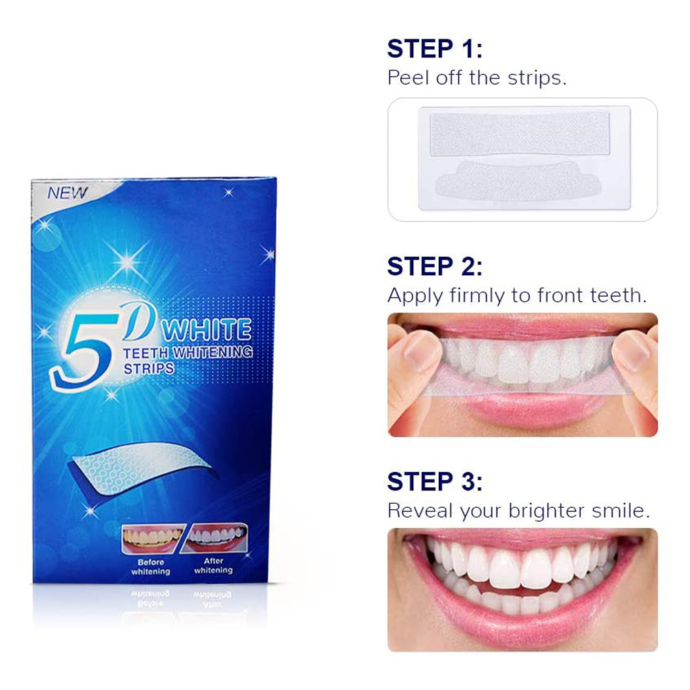 5D 화이트 치아 미백 스트립 미백 젤 화이트 스트립  - Teeth Whitening Paste 리뷰 및 가격